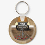 40th Wedding Anniversary Gifts Keychain