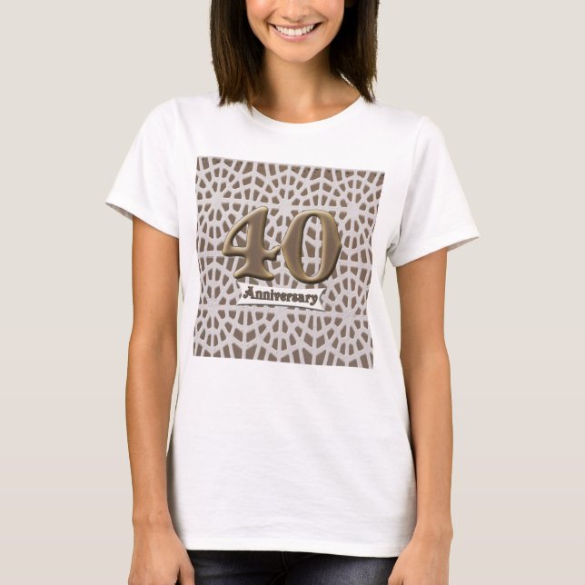 40th Wedding Anniversary Gifts T-Shirt (Front)