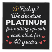 40th Wedding Anniversary I - Ruby Funny Couple