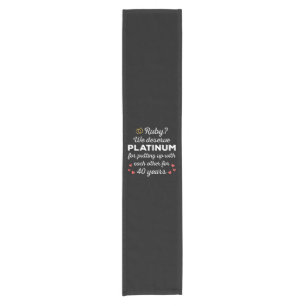 40th Wedding Anniversary I - Ruby Funny Couple Short Table Runner