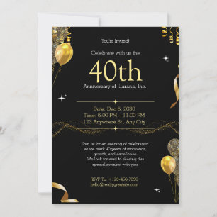 40th wedding anniversary invit invitation