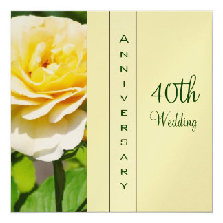 40th Wedding Anniversary Invitation