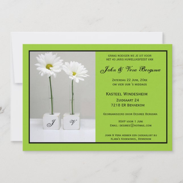 40th Wedding Anniversary Invitation (Front)