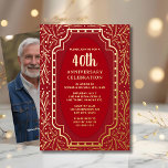 40th Wedding Anniversary Invitations Ruby Red 