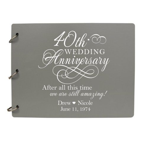 40th Wedding Anniversary Modern Guest Book