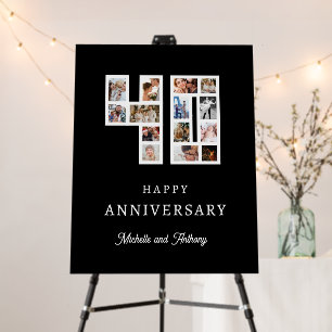 40th Wedding Anniversary Photo Collage Sign Board