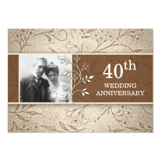 40th wedding anniversary photo invitations