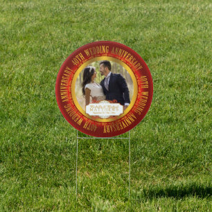 40th Wedding Anniversary Photo Keepsake Sign