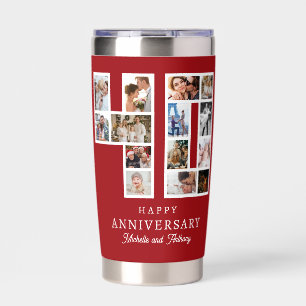 40th Wedding Anniversary Photo Ruby Red Insulated Tumbler