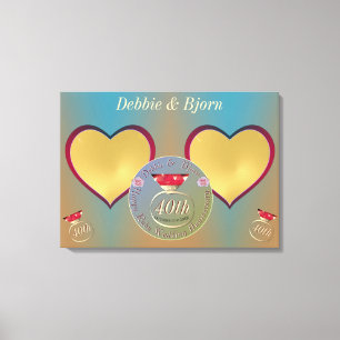 40th Wedding Anniversary Photos Canvas Print