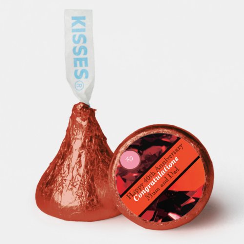 40th Wedding Anniversary Ruby  Hersheys Kisses