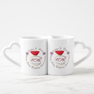 40th Wedding Anniversary Ruby Lovers' mug