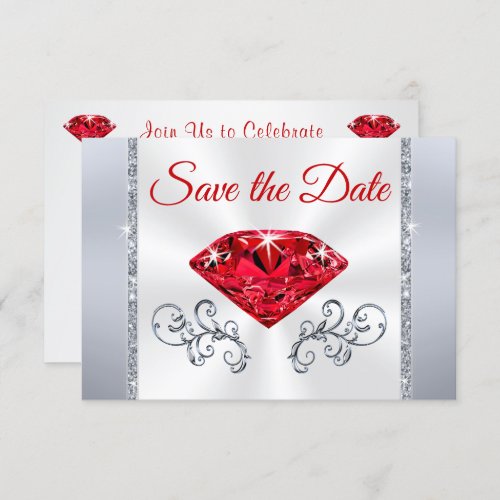 40th Wedding Anniversary Save the Date Cards