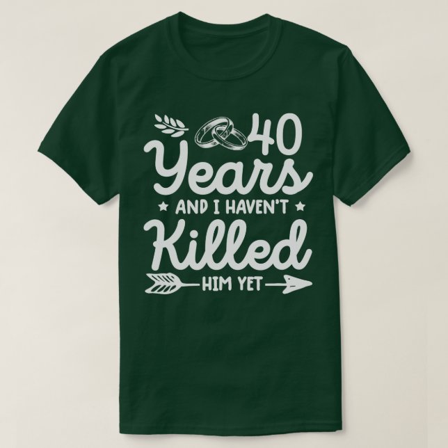 40th wedding anniversary shirt tee matching couple (Design Front)