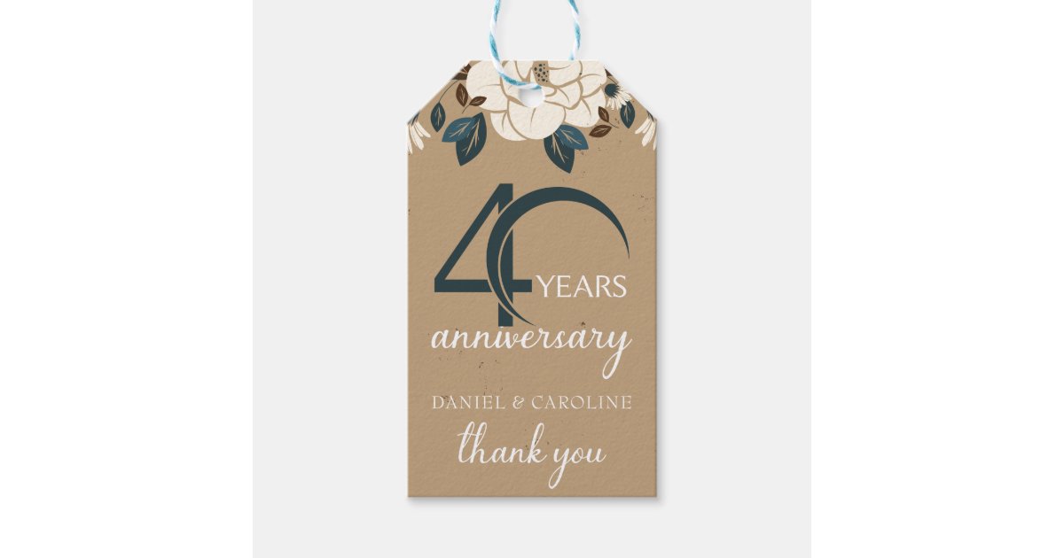 Anniversary Gold 50 YEARS INTO FOREVER Thank You Gift Tags