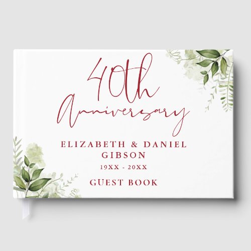 40th Wedding Ruby Anniversary Greenery Photo