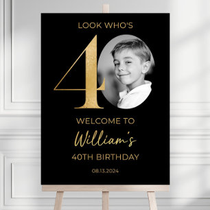 40th Welcome Sign, Look Who's 40 Welcome Sign, Mod Foam Board