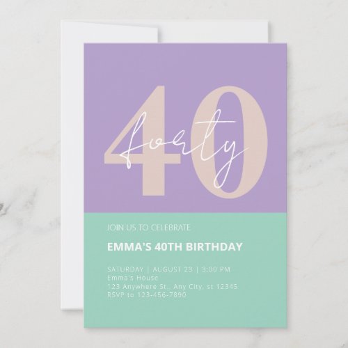40th year celebration birthday