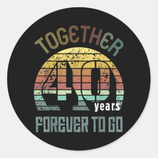 Celebrating 40th Anniversary Sticker for Sale by thepixelgarden