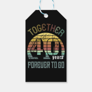 40th Years Wedding Anniversary Gifts For Couples Gift Tags