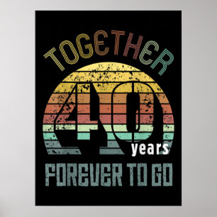 40th Years Wedding Anniversary Gifts For Couples Poster