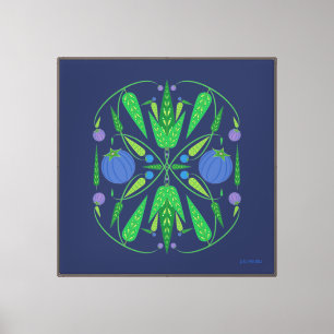 40x40 Guardian of the Blueberries Canvas Giclée Print