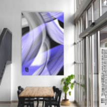 40x60" Lavender Moon Trend Abstract Art Violet