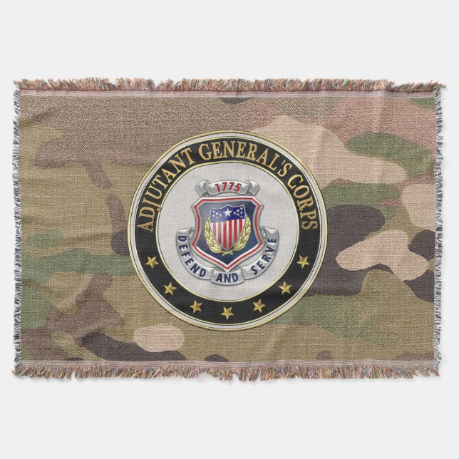 [410] AG Corps Regimental Insignia [3D] Throw Blanket (Front)