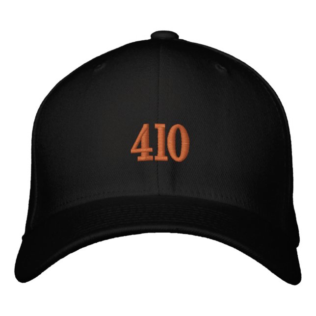 410 Area Code Embroidered Baseball Cap (Front)