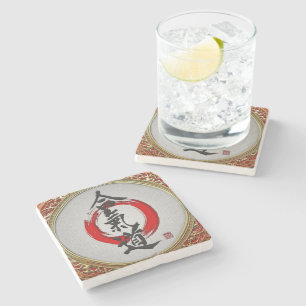 [410] Japanese calligraphy - Aikido Stone Coaster