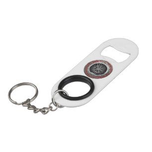 [410] Vegvisir - Viking Silver Magic Runic Compass Keychain Bottle Opener