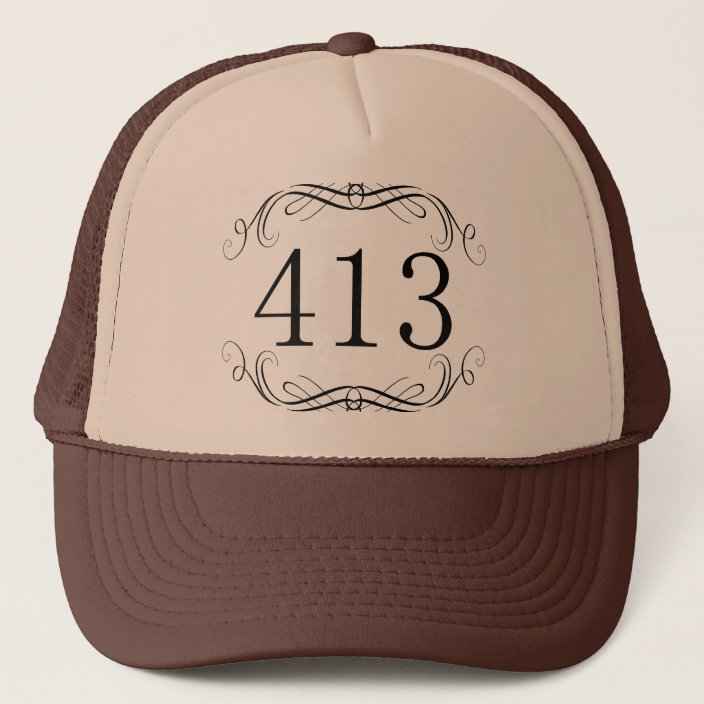 413-area-code-trucker-hat-zazzle