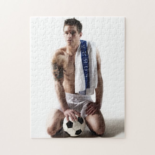41873a Soccer Jock Jigsaw Puzzle (Vertical)