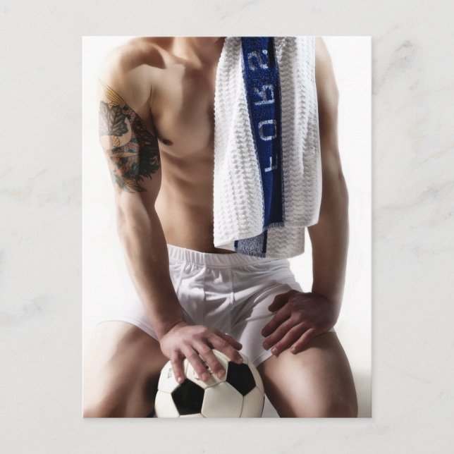 41873a Soccer Jock Postcard (Front)
