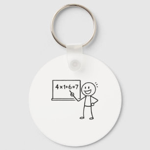 41 67 Meme Forty One Six Seven Funny Math Teacher Keychain