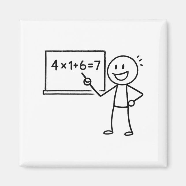 41 67 Meme Forty One Six Seven Funny Math Teacher  Magnet (Front)