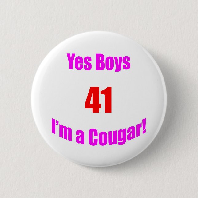 41 Cougar Birthday Button (Front)