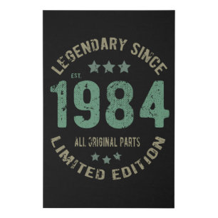 41 Year Old Bday 1984 Legend 41st Birthday Gift Faux Canvas Print