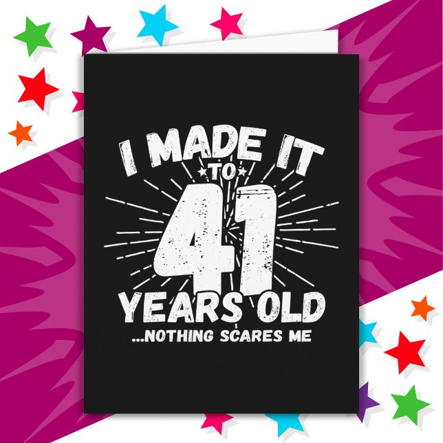 41 Year Old Sarcastic Meme Funny 41st Birthday Card (Creator Uploaded)