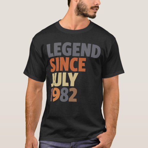 41 Years Old Legend 41st Birthday Since July 1982 T_Shirt