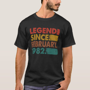 41 Years Old Legend Since February 1982 41th Birt T-Shirt