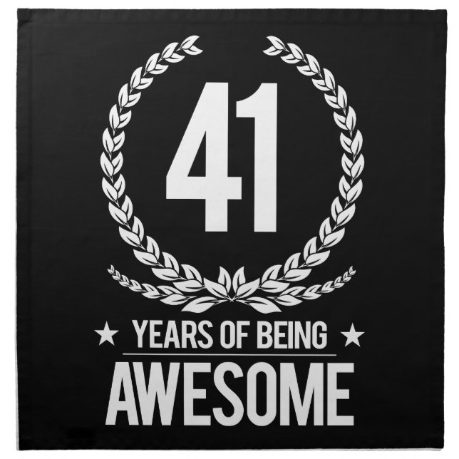 41st Birthday (41 Years Of Being Awesome) Napkin (Front)