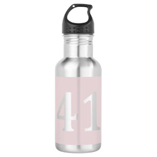 41st Birthday 41 Years Old Party Favor Gift Pink Stainless Steel Water Bottle