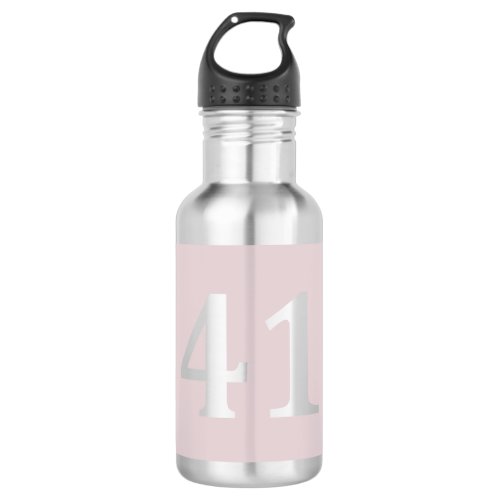 41st Birthday 41 Years Old Party Favor Gift Pink Stainless Steel Water Bottle