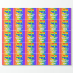 [ Thumbnail: 41st Birthday: Colorful, Fun Rainbow Pattern # 41 Wrapping Paper ]