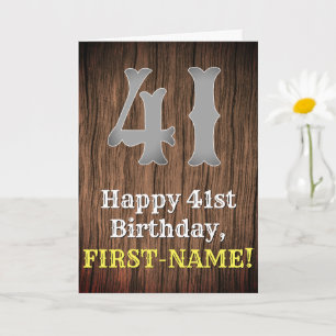 41st Birthday: Country Western Inspired Look, Name Card