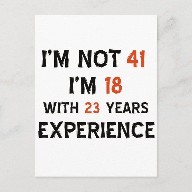 41st birthday designs postcard (Front)