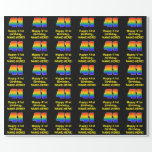 [ Thumbnail: 41st Birthday: Fun, Colorful Rainbow Inspired # 41 Wrapping Paper ]