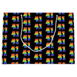 [ Thumbnail: 41st Birthday: Fun Rainbow Event Number 41 Pattern Gift Bag ]
