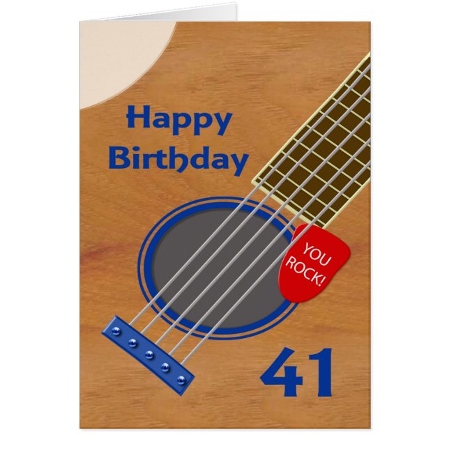 41st Birthday Guitar Player Birthday (Front)